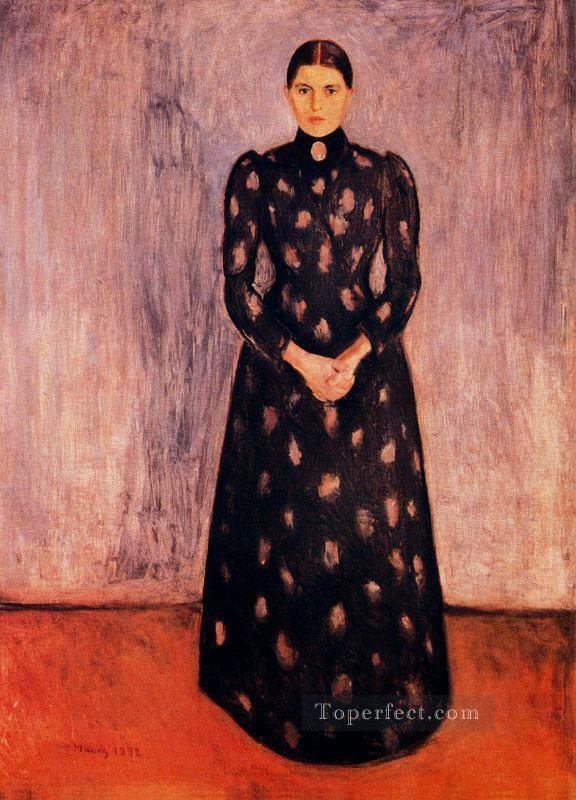 portrait of inger munch 1892 Edvard Munch Oil Paintings